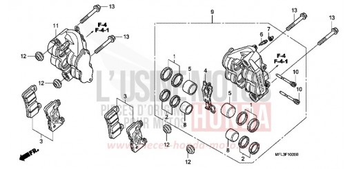 ETRIER DE FREIN AVANT CBR1000RR9 de 2009